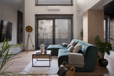 Blinds in Living Room